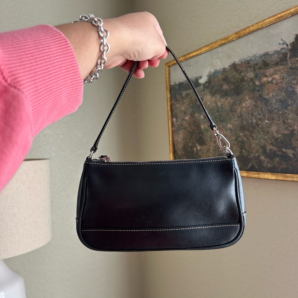 Coach Black Leather Shoulder Bag